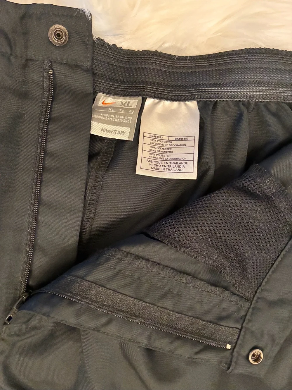 Vintage Nike Challenge Court Tennis Shorts XL Black Embr Swoosh & Pocket Logo